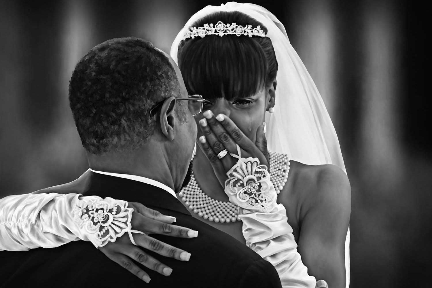 bride crying father daughter dance